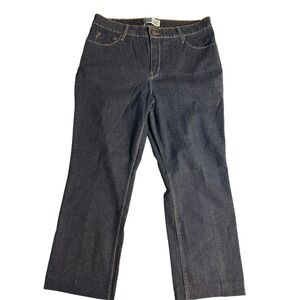 Signature by Levi Strauss Womens 14 At Waist Bootcut Jeans Dark Wash Indigo